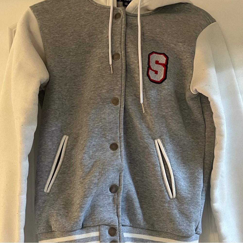 Grey and white jacket